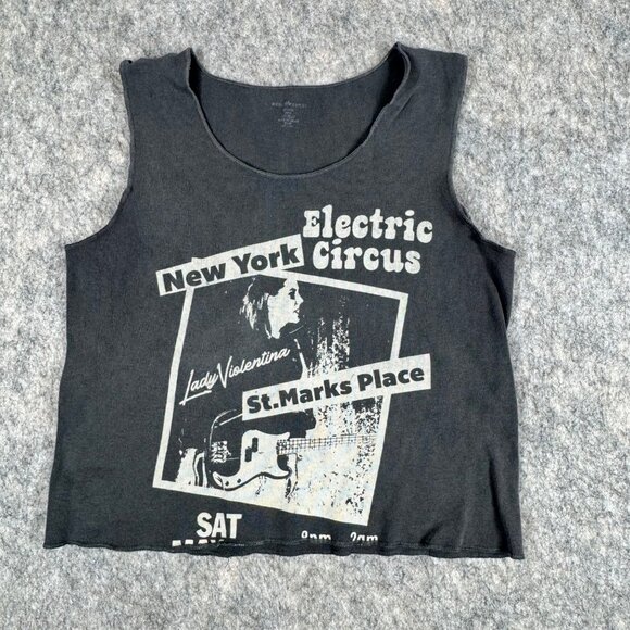Brandy Melville Electric Circus Top Gray Cropped One Size Tank - Picture 1 of 6